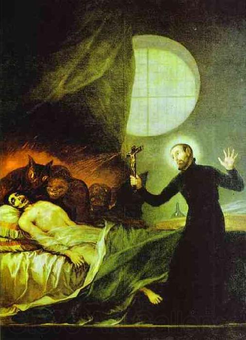 Francisco Jose de Goya St.Francis Borgia Exorsizing Norge oil painting art